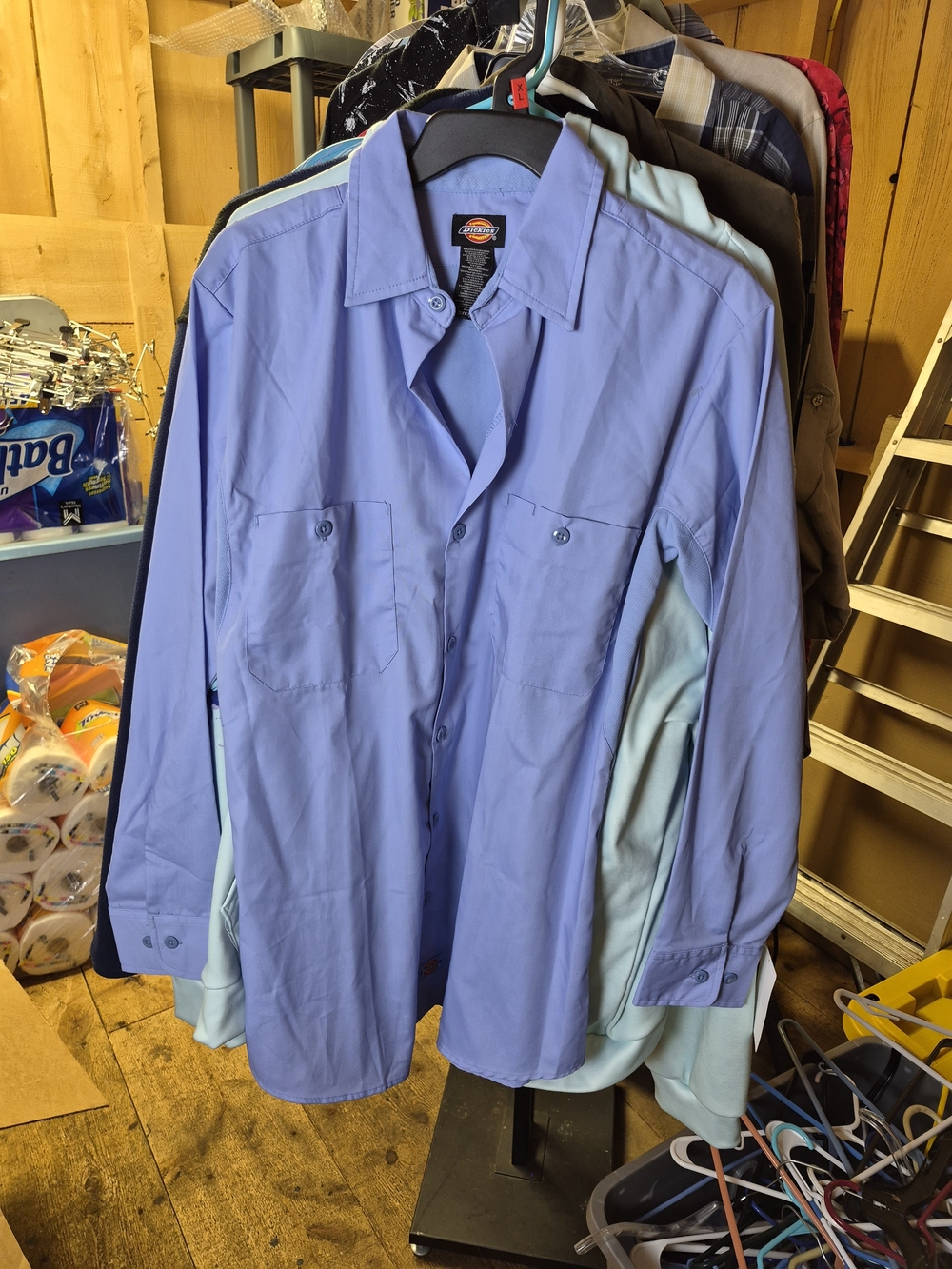 Dickies Men’s Light Blue Work Shirt Jacket Bin 39